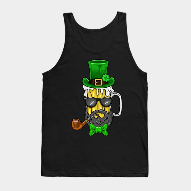 St Particks Day Beer Guy Tank Top by LetsBeginDesigns